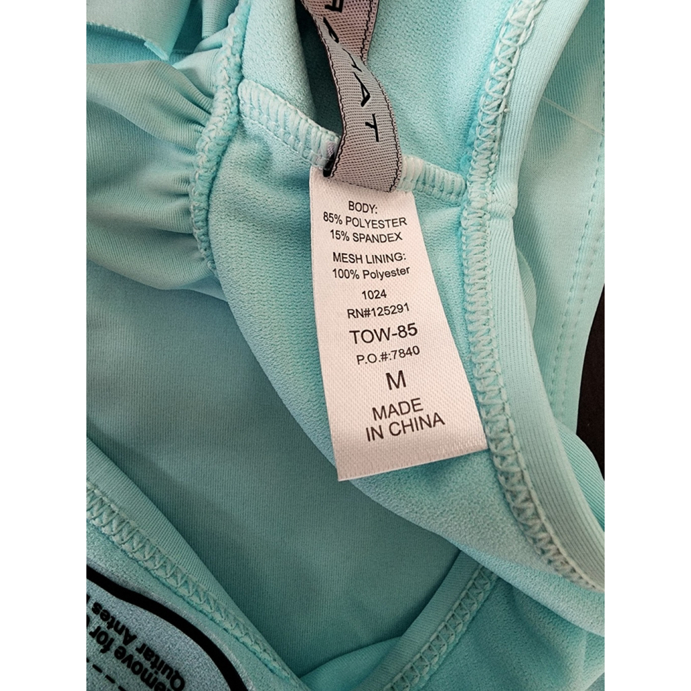 Tahari 2 piece Set Swimsuit Bathing Suit SZ MEDIUM - Blue Mist Light Turquoise - Picture 8 of 15